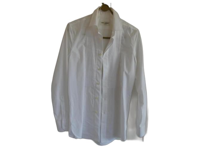 Saint Laurent Skirts White Cotton  ref.998473
