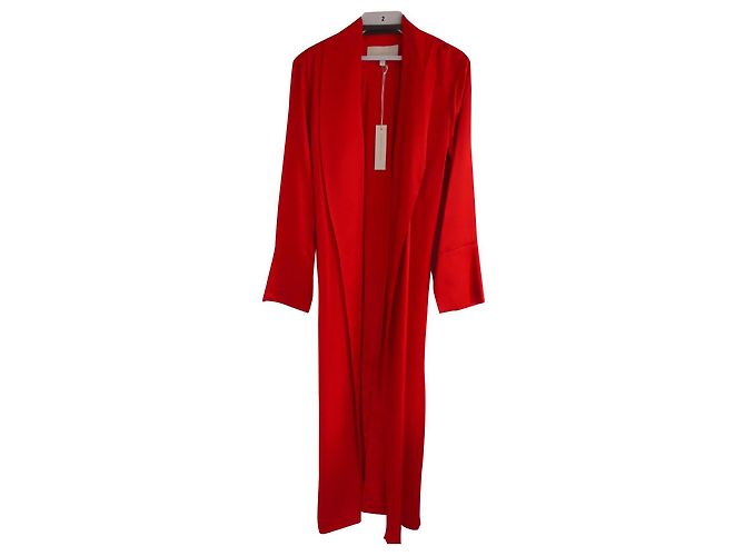 Autre Marque Soprabito in seta rossa con cintura Michele Mason Rosso