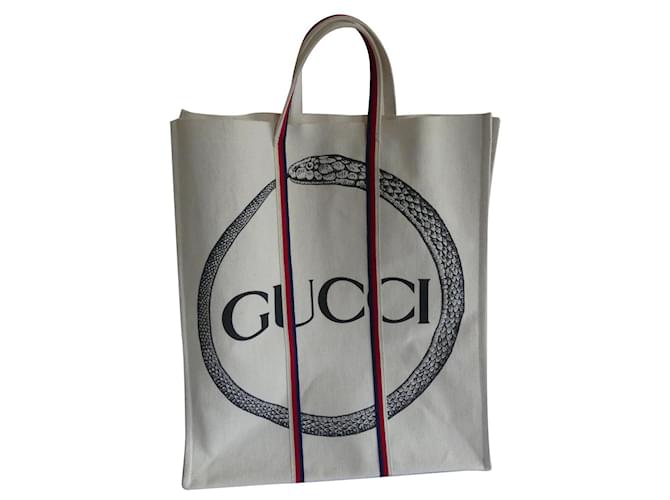 Gucci Sacolas Bege Pano  ref.998601