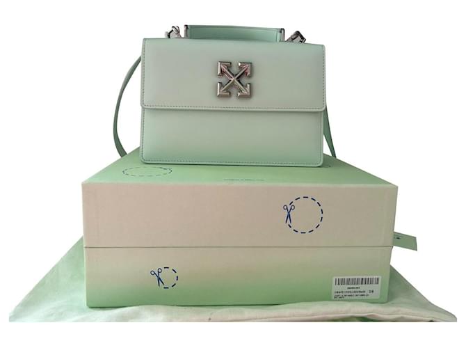 Off White Jitney bag 1.4 green leather Light green ref.998610 - Joli Closet