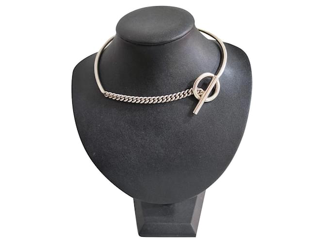 Collier Hermès Croisette en argent 925 Argenté 