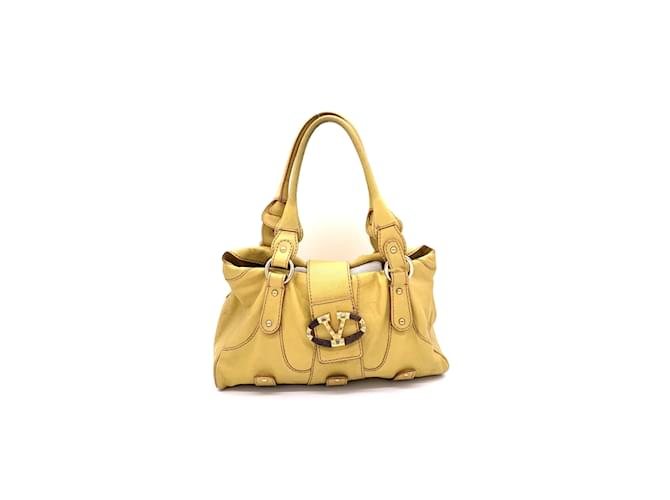 Valentino Catch Satchel Handbag Yellow Leather  ref.998708