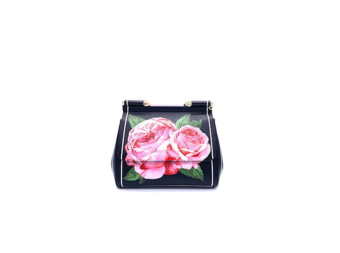 Shop Dolce & Gabbana small Sicily rose print bag.