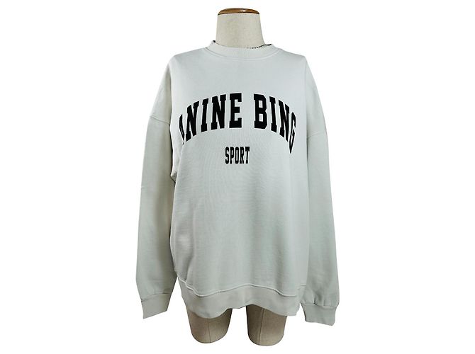 Anine Bing Sweatshirt Off White Baumwolle XS Weiß