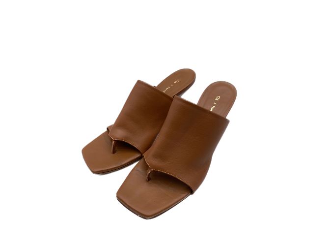 Autre Marque GIA X PERNILLE TEISBAEK mules e tamancos T.EU 37 Couro Marrom