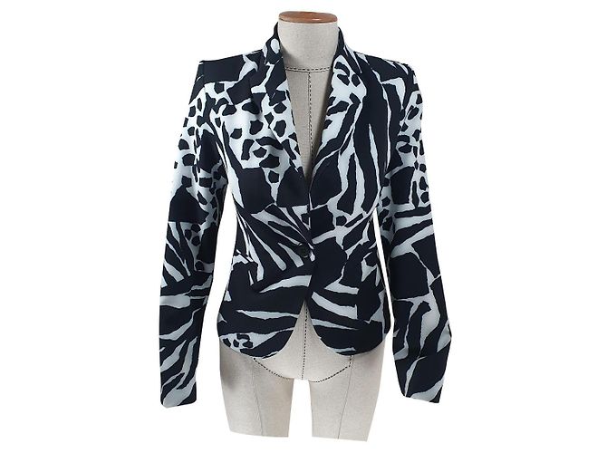 Joseph Ribkoff Blazer Schwarz Weiß