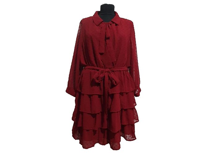 Autre Marque Forever Unique Kleid Fuchsia aus Polyester Fuschia