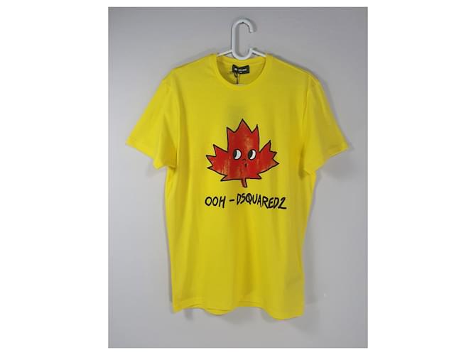 Dsquared2 T-shirts Coton Multicolore Jaune  ref.998920