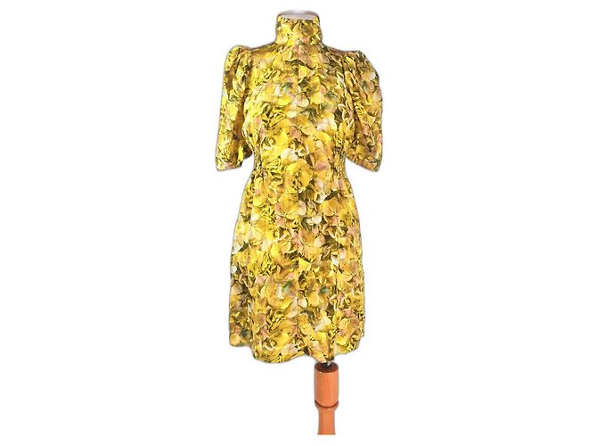 Baum und Pferdgarten Bottom Yellow Hydrangea Kleid Gelb Viscose