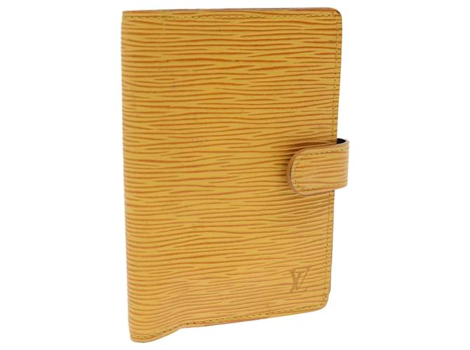 LOUIS VUITTON Epi Agenda PM Day Planner Cover Yellow R20059 LV Auth 47870 Leather  ref.998942