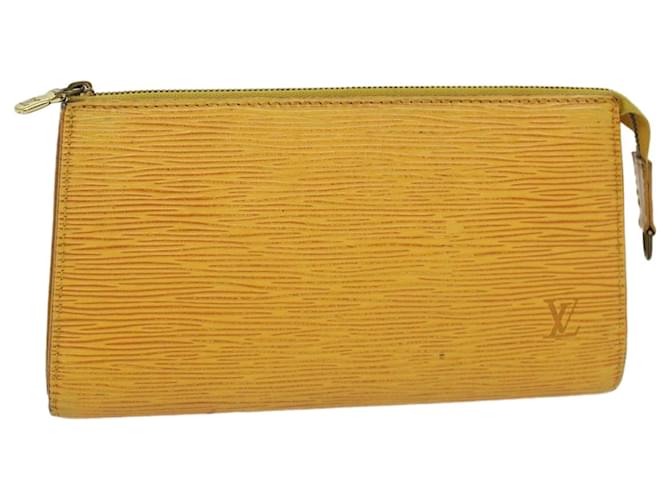 LOUIS VUITTON Epi Pochette Accessoires Accessory Pouch Yellow M52989 auth 48385 Leather  ref.998955