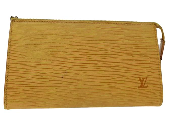 LOUIS VUITTON Epi Pochette Accessoires Accessory Pouch Yellow M52989 auth 47942 Leather  ref.998974