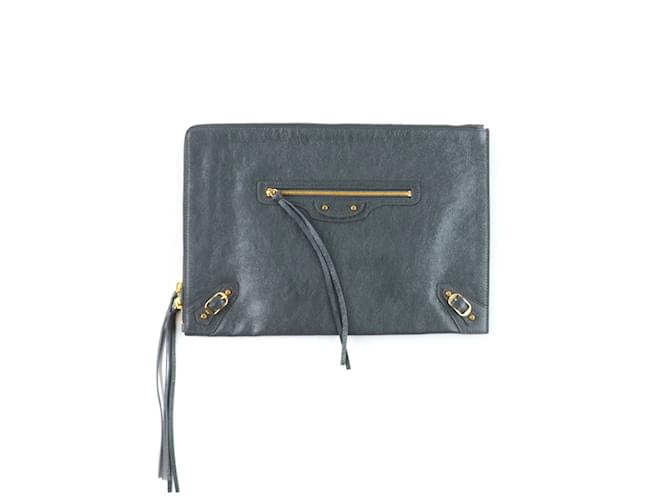City BALENCIAGA  Clutch bags T.  leather Grey  ref.999024