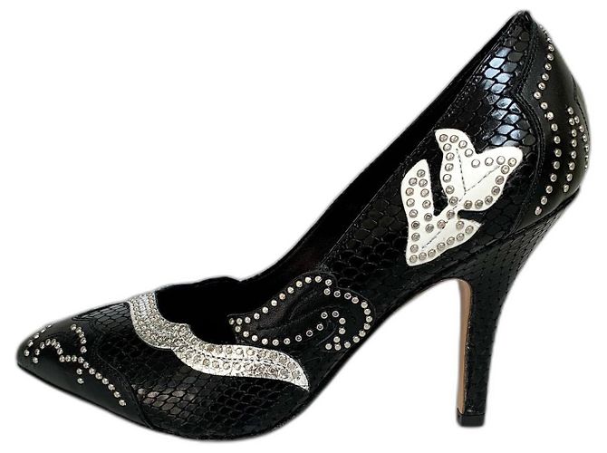 Isabel Marant Rocky Patchwork Pumps Leder Schwarz
