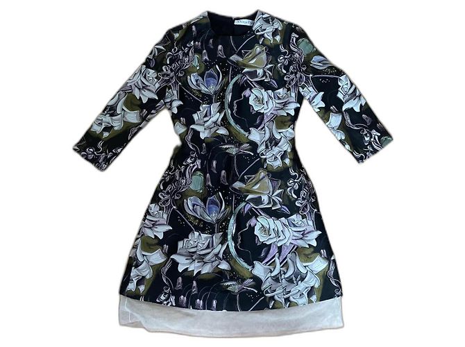 Dior Seidenkleid mehrfarbig Mehrfarben