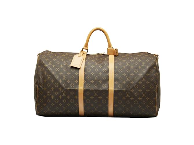 Brown Louis Vuitton Monogram Keepall 60 Travel Bag