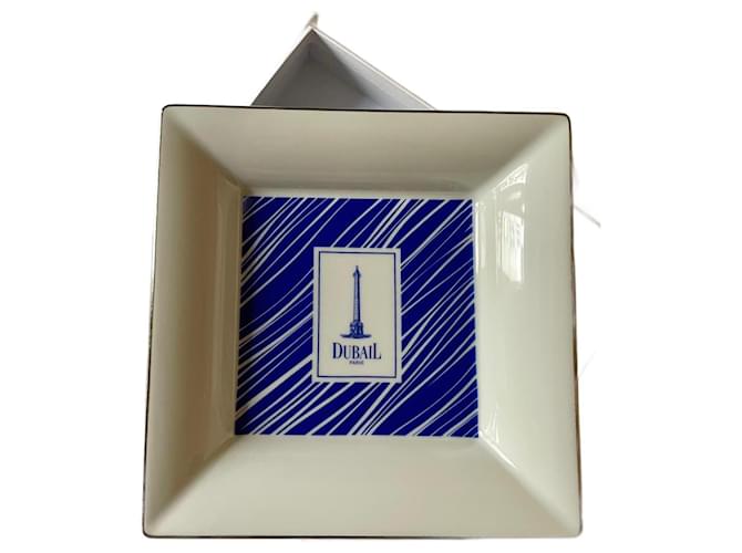 Autre Marque Bandeja de bolsillo Dubail en porcelana de Limoges Blanco Azul  ref.999279