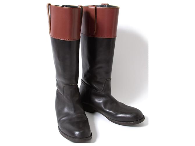 Junya Watanabe Boots Dark brown Leather  ref.999285