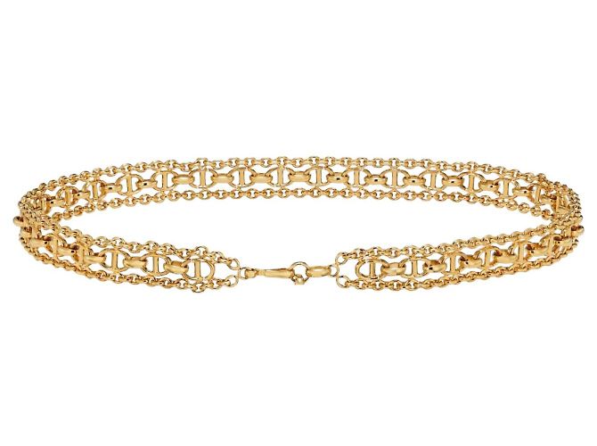 Collier Ras de Cou Dior CD Navy Doré