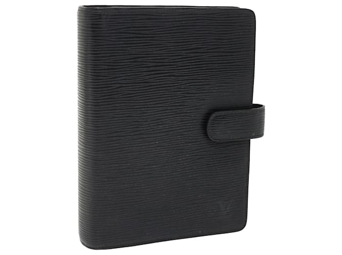LOUIS VUITTON Epi Agenda MM Day Planner Cover Black R20042 LV Auth 47869 Leather  ref.999326
