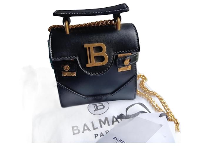 Balmain Bbuzz Black Leather  ref.999385