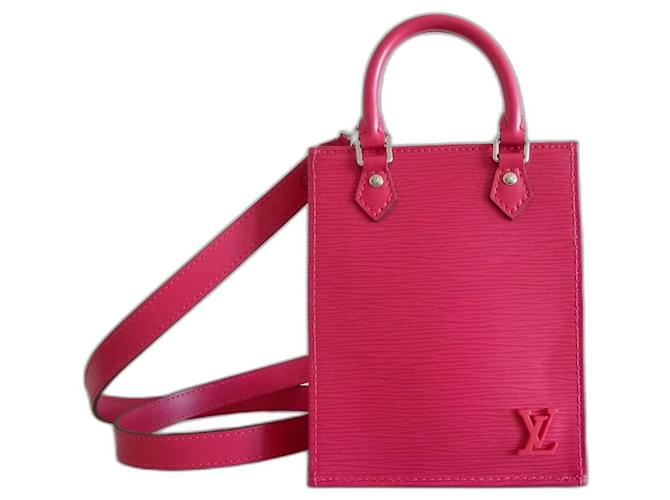 Louis Vuitton Petit Sac Plat Rosa Couro  ref.999389