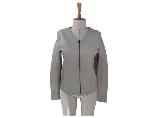 Day Birger & Mikkelsen Leather Jacket Beige
