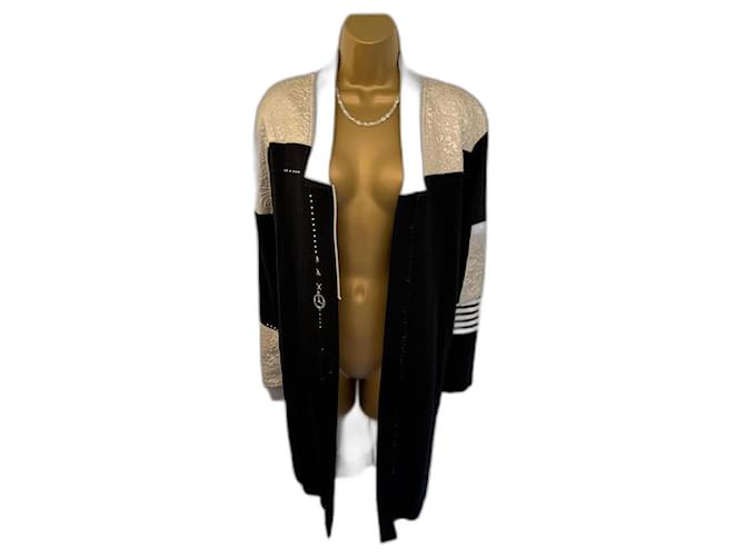 Elisa Cavaletti Womens Long Warm Black Jacket Winter Occasion US 8 UK 12 EU 40 Cotton Polyester  ref.999403