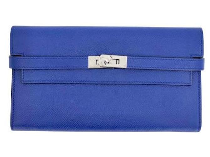 Hermès Kelly Classic Wallet Cuir Bleu  ref.999408