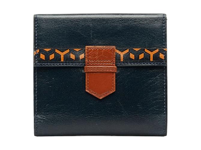 & Other Stories Leather Trifold Wallet Black  ref.999436