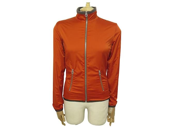 Hermès NEUF BLOUSON HERMES POLAIRE WARM-UP FLEECE H800165E 36 S ORANGE NEW COAT Polyester  ref.999771