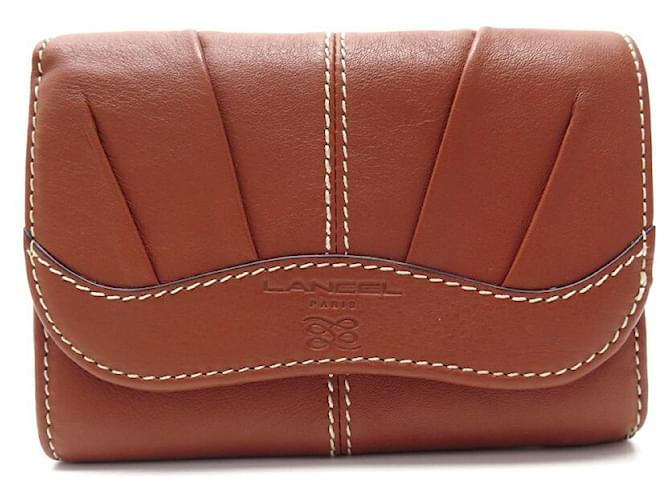 NEW LANCEL WALLET BROWN LEATHER WALLET NEW BROWN LEATHER WALLET  ref.999823