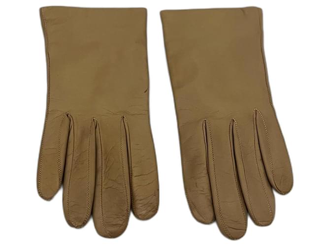 Autre Marque Gloves Khaki Leather  ref.1007577