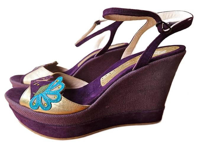 Fornarina sandali Viola scuro Pelle  ref.1008007
