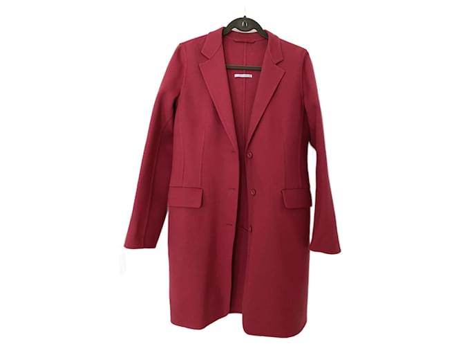 Max Mara Manteaux, Vêtements d'extérieur Laine Angora Rouge  ref.1008137