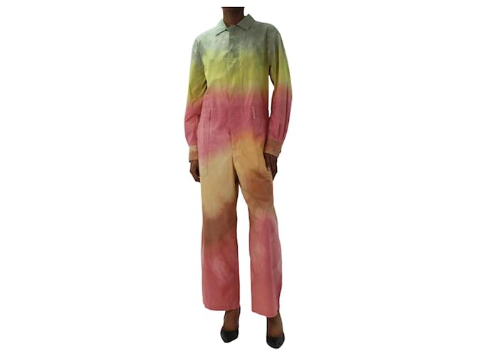 Christian Dior Multicoloured dyed jumpsuit - size UK 6 Multiple colors Cotton  ref.1008285
