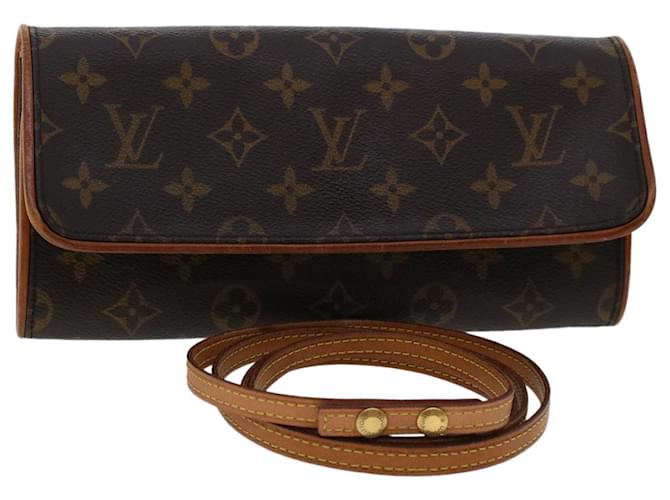Louis Vuitton Pochette twin Brown Cloth  ref.1008404