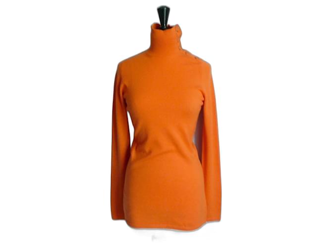 CHANEL Bellissimo maglione in cashmere arancione T38 Ottime condizioni Cachemire  ref.1009014