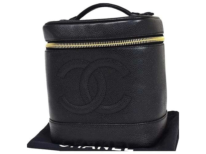 Chanel Vanity Black Leather  ref.1009380