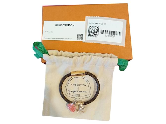 Bracelet à charms Pumpkin de  Louis Vuitton x Yayoi Kusama Toile Marron  ref.1009386