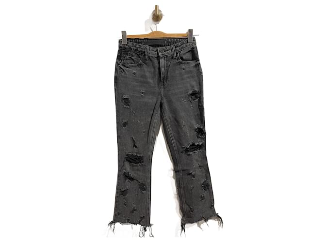 ALEXANDER WANG Jeans T.US 25 Baumwolle Schwarz  ref.1009396