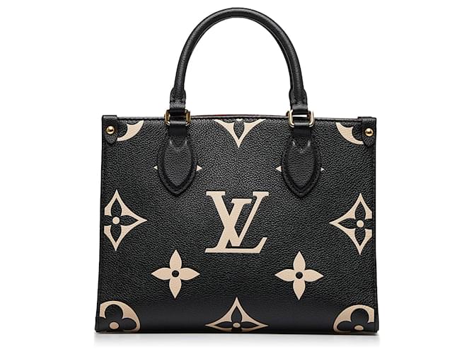 Louis Vuitton Black Monogram Empreinte Onthego MM Leather ref