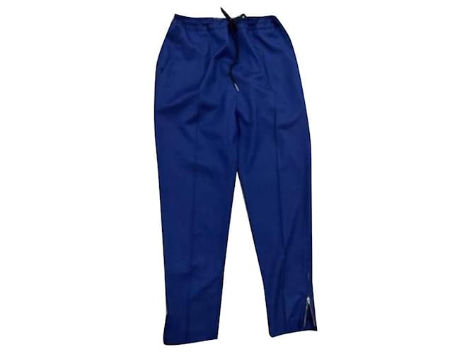 LOUIS VUITTON Cachemire/Pantalon en laine Taille S/M Bleu Marine  ref.1009628