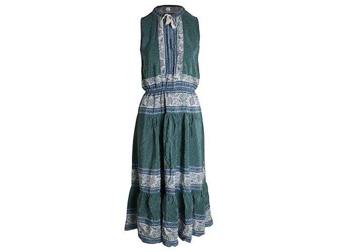 Roseanna Sea NY Sabine Printed Crepe Dress in Green Silk Multiple colors  ref.1009651