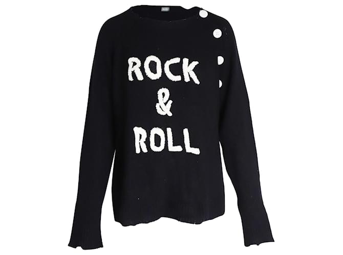 Zadig & Voltaire Rock & Roll Pullover aus schwarzem Kaschmir Wolle  ref.1009653
