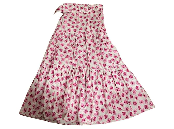 Zara Skirts Pink Cotton  ref.1009687