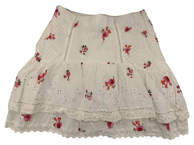 Zara Skirts White Cotton  ref.1009692