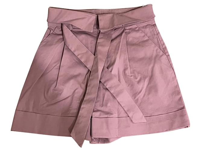 Zara Pantalones cortos Rosa Algodón  ref.1009695