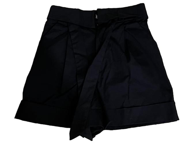 Zara Shorts Black Cotton  ref.1009696