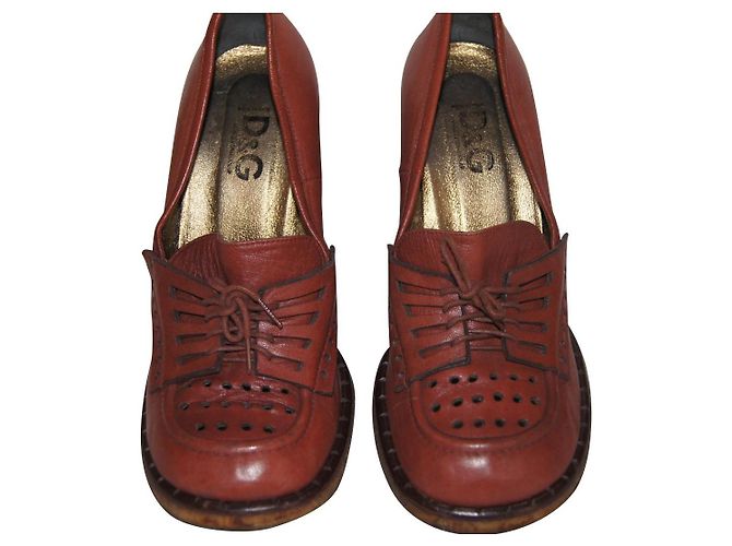 Dolce & Gabbana Leather Wedge Pumps